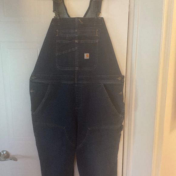 Carhartt Pants - Carhartt Womens Denim Double Front Bib OverallsCoveralls-XL (16/18)